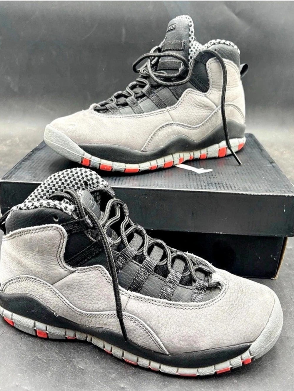 Jordan Air Jordan 10 Retro High-Top Sneakers Gray & Black Boys US 4Y